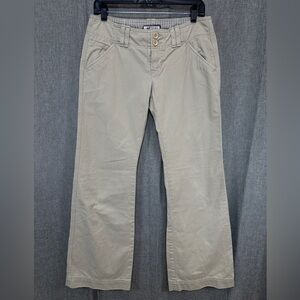Abercrombie & Fitch Vintage Tan Khaki Flare Y2K Low Rise Pants Womens Size 4S